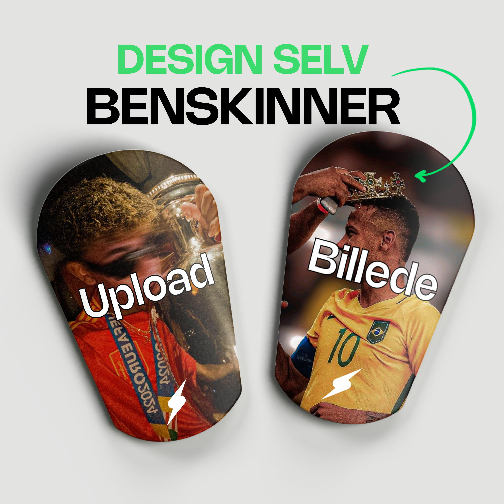 Shads personlige benskinner med eget design og billeder